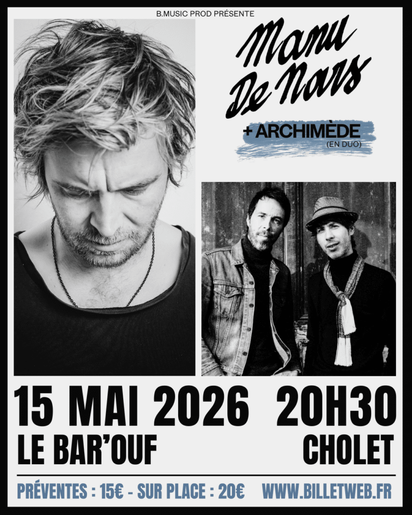 concert Manu de Nars et Archimède au Bar’Ouf à Cholet